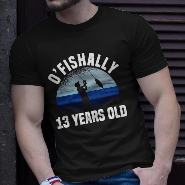 Ofishally 13 Years Old Fisherman 13Th Birthday Fishing Unisex T-Shirt