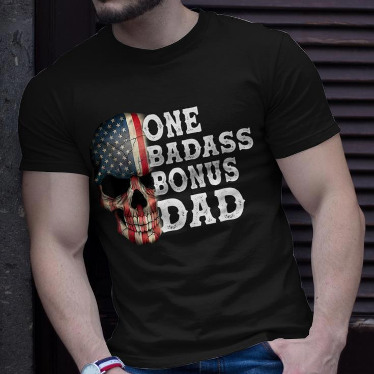 One Badass Bonus Dad Birthday Fathers Day Gift Unisex T-Shirt Gifts for Him