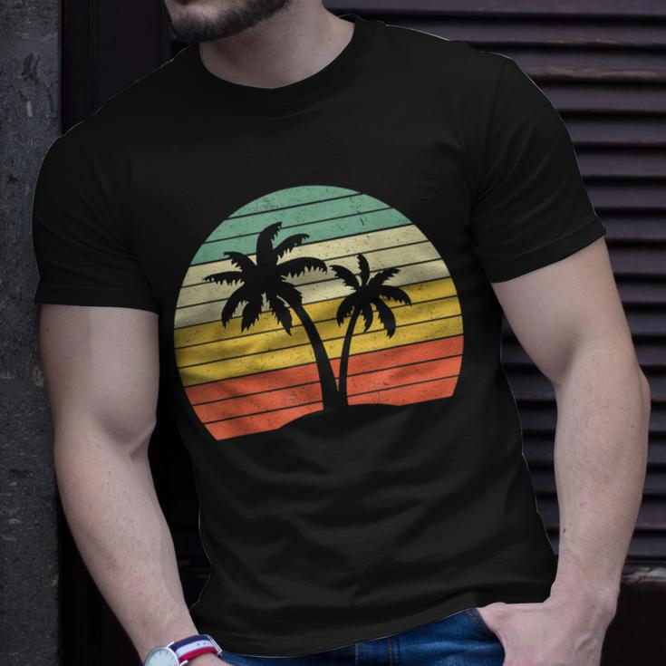 Palm Tree Vintage Retro Style Tropical Beach Unisex T-Shirt Gifts for Him