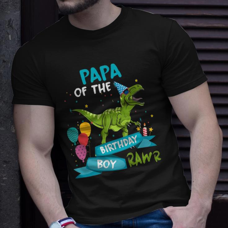 Papa Of The Birthday Boy Rawr Dinosaur Birthday Partyrex Unisex T-Shirt Gifts for Him