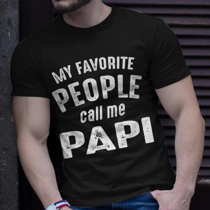 Papi Grandpa My Favorite People Call Me Papi T-Shirt Gifts for Him