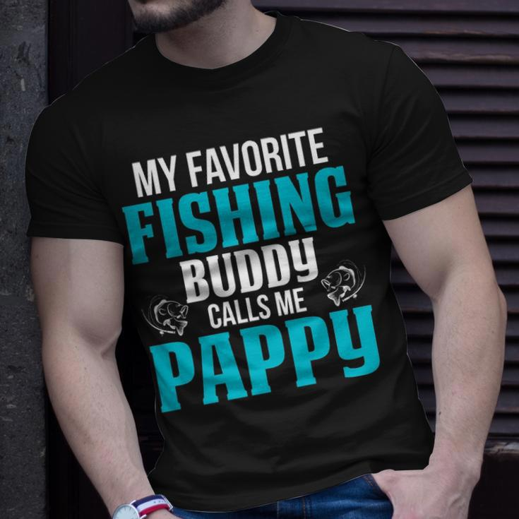 Pappy Grandpa Fishing My Favorite Fishing Buddy Calls Me Pappy T-Shirt Gifts for Him