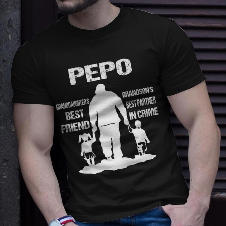 Pepo Grandpa Pepo Best Friend Best Partner In Crime T-Shirt Gifts for Him