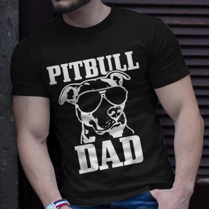 Pitbull Dad Dog Pitbull Sunglasses Fathers Day Pitbull T-shirt Gifts for Him