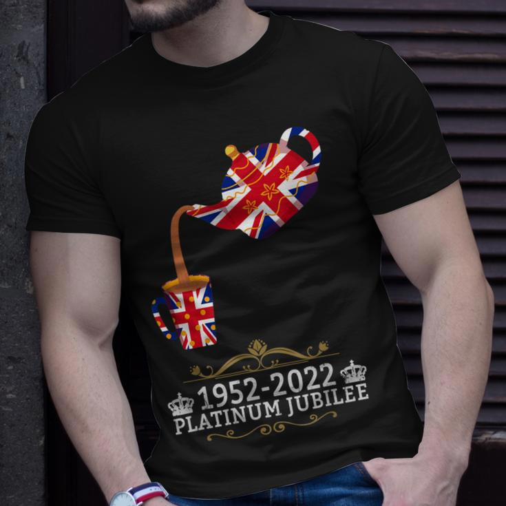 Platinum Jubilee 2022 Union Jack For Kids & Jubilee Teapot Unisex T-Shirt Gifts for Him
