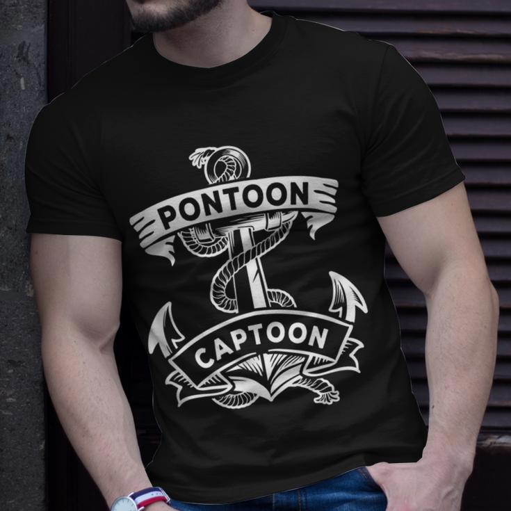 Pontoon Boat Anchor Captain Captoon Unisex T-Shirt Gifts for Him