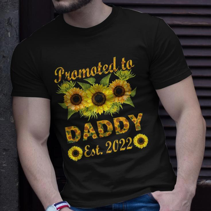 Promoted To Daddy Est 2022 Sunflower Unisex T-Shirt Gifts for Him