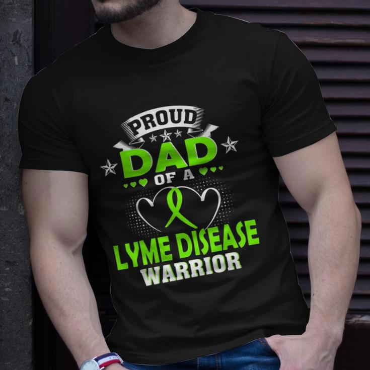 Proud Dad Of A Lyme Disease Warrior Unisex T-Shirt Gifts for Him