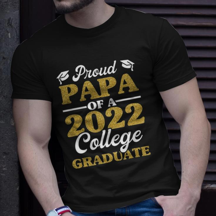 Proud Papa Of 2022 College Graduate Grandpa Graduation Unisex T-Shirt Gifts for Him