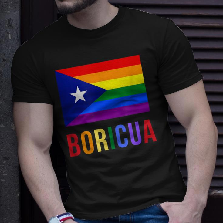 Puerto Rico Boricua Gay Pride Lgbt Rainbow Wepa Unisex T-Shirt Gifts for Him