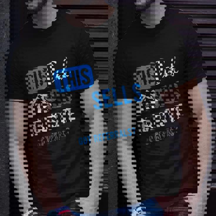 Real Estate Agent Men Dad Funny Realtor Gift Raglan Baseball Unisex T-Shirt Gifts for Him