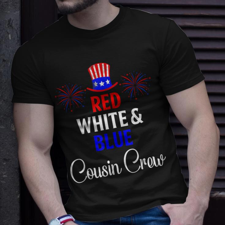 Red White & Blue Cousin Crew 4Th Of July Firework Matching Unisex T-Shirt Gifts for Him