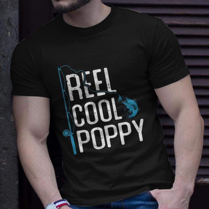 Reel Cool Poppy Fishing Fathers Day Gift Fisherman Poppy Unisex T-Shirt Gifts for Him