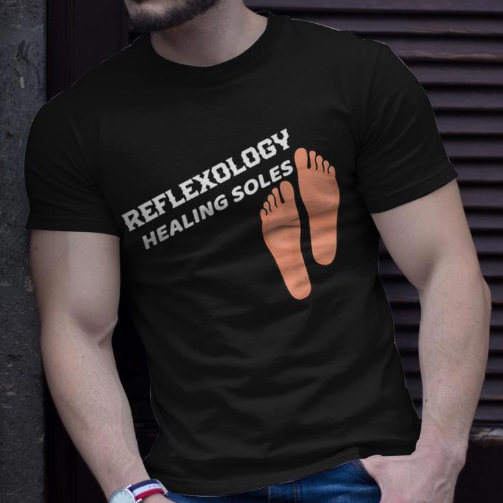 Reflexology Massage Therapist Reflexology Healing Soles Unisex T-Shirt Gifts for Him