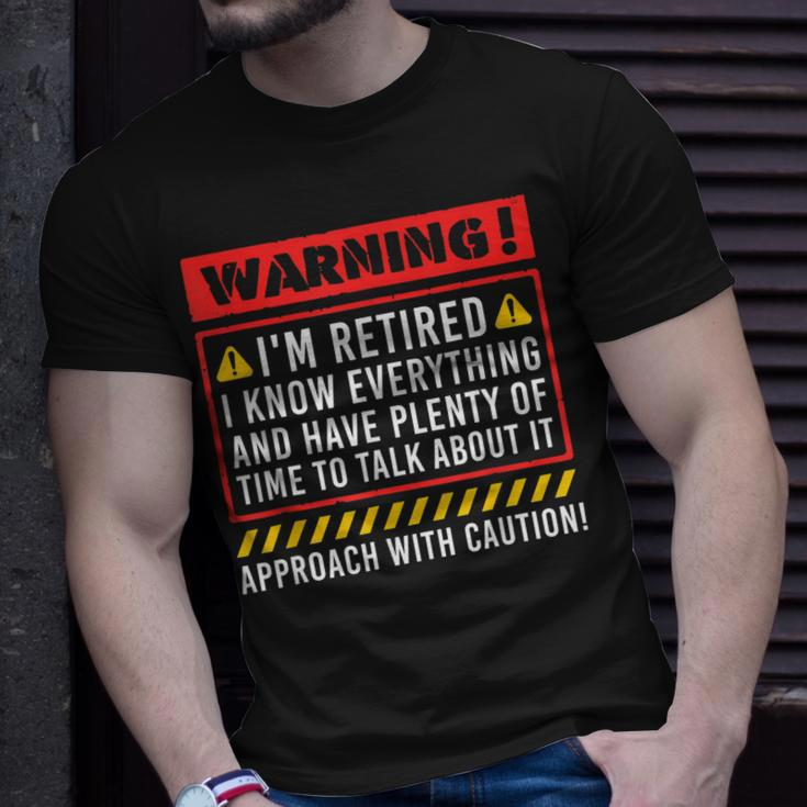 Retirement Warning Im Retired I Know Everything T-shirt Gifts for Him