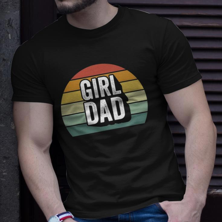 Retro Girl Dad Proud Father Love Dad Of Girls Vintage Unisex T-Shirt Gifts for Him