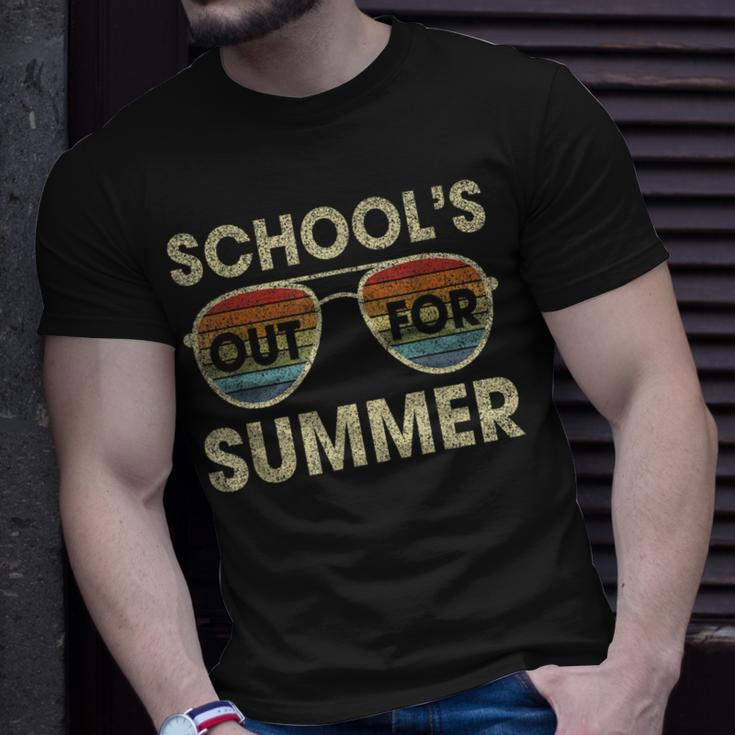 Retro Last Day Of School Schools Out For Summer Teacher Gift V2 Unisex T-Shirt Gifts for Him