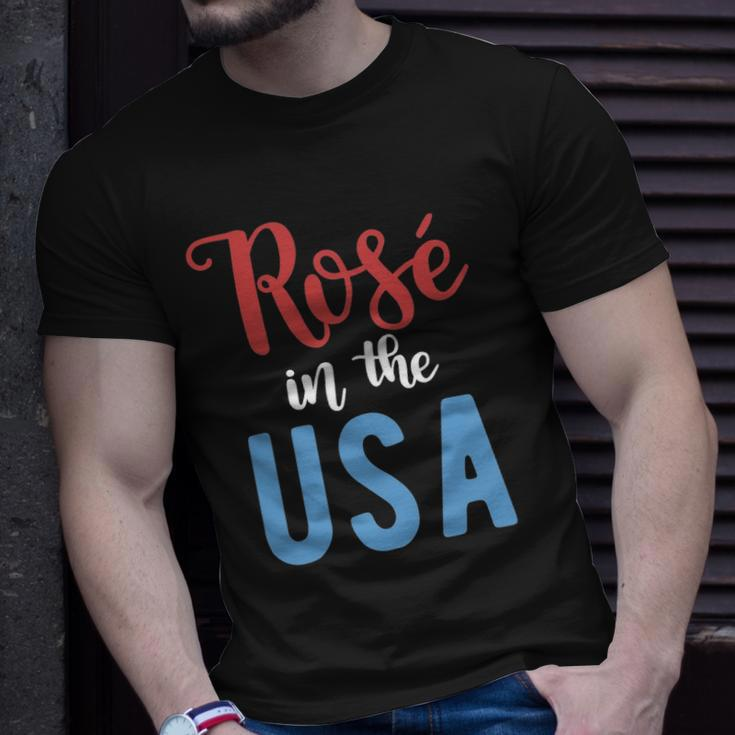 Rose In The Usa Cute Drinking 4Th Of July Unisex T-Shirt Gifts for Him