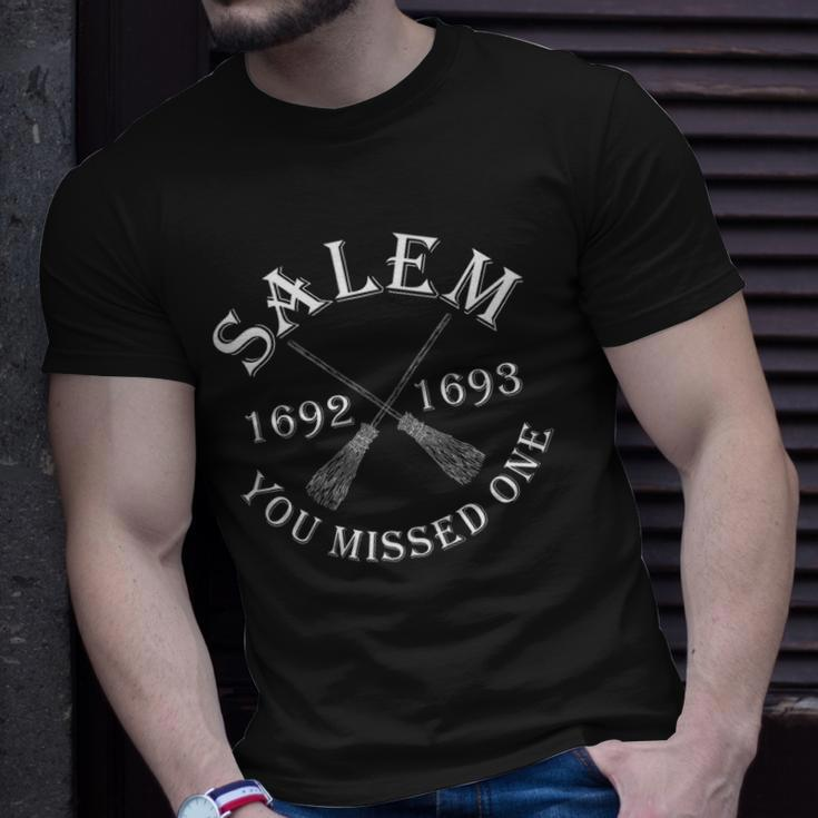 Salem You Missed One Witch Trials Brooms V2 Unisex T-Shirt Gifts for Him