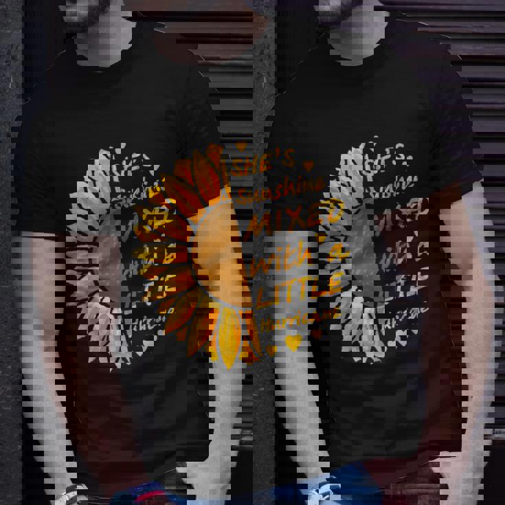 Shes Sunshine Mixed With A Littles Hurricane Sunflower T-shirt Gifts for Him