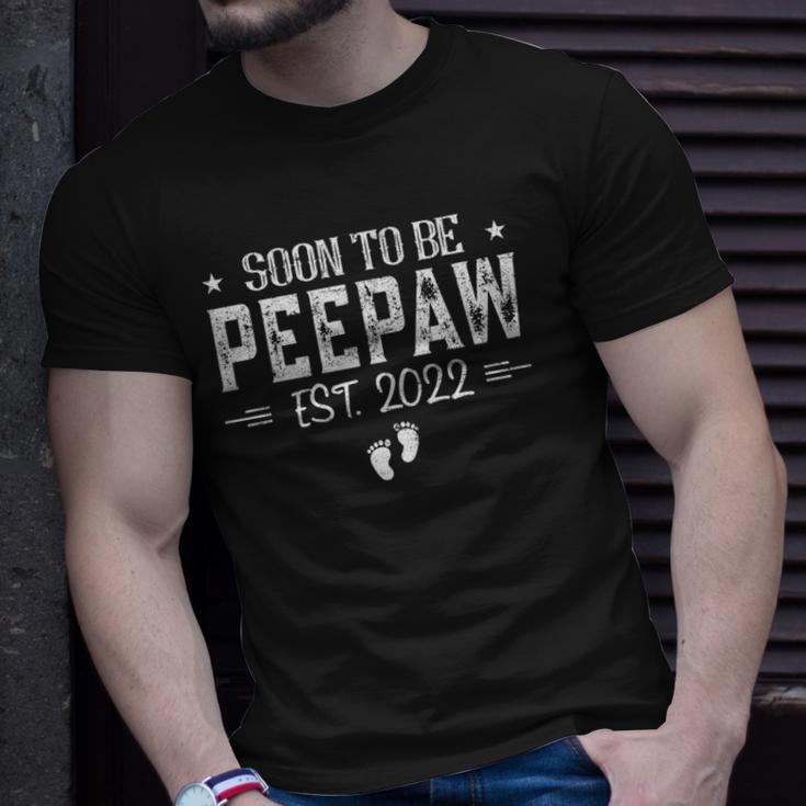 Soon To Be Peepaw Happy Fathers Day Est 2022 Ver2 Unisex T-Shirt Gifts for Him
