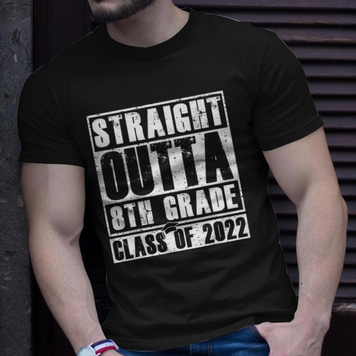 Straight Outta 8Th Grade School Class 2022 Graduation Gifts Unisex T-Shirt Gifts for Him
