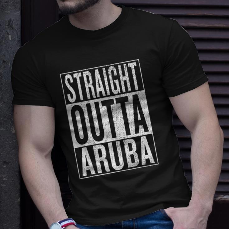 Straight Outta Aruba Great Travel & Gift Idea Unisex T-Shirt Gifts for Him