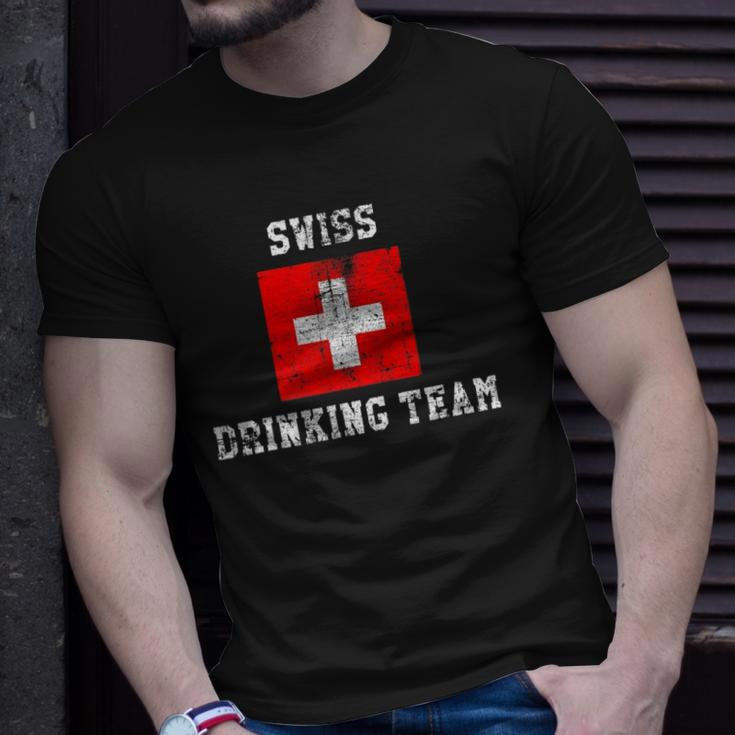 Swiss Drinking Team Funny National Pride Gift Unisex T-Shirt Gifts for Him
