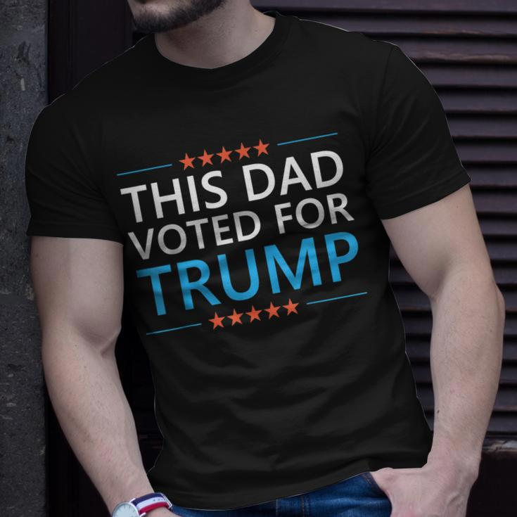 This Dad Voted For Trump Funny 4Th Of July Fathers Day Meme Unisex T-Shirt Gifts for Him