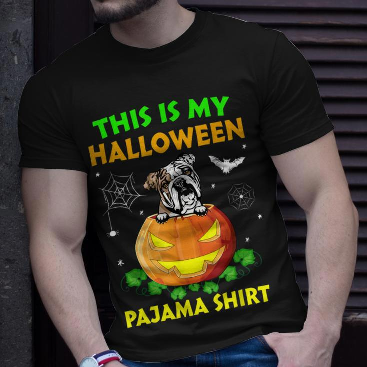 This Is My Halloween Costume Pajama English Bulldog Lover Unisex T-Shirt Gifts for Him