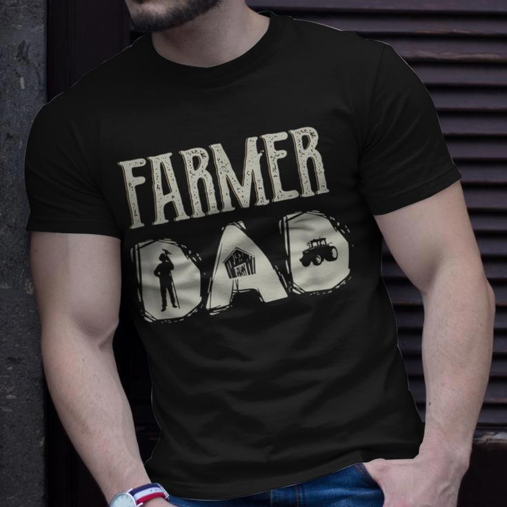 Tractor Dad Farming Father Farm Lover Farmer Daddy V2 Unisex T-Shirt Gifts for Him