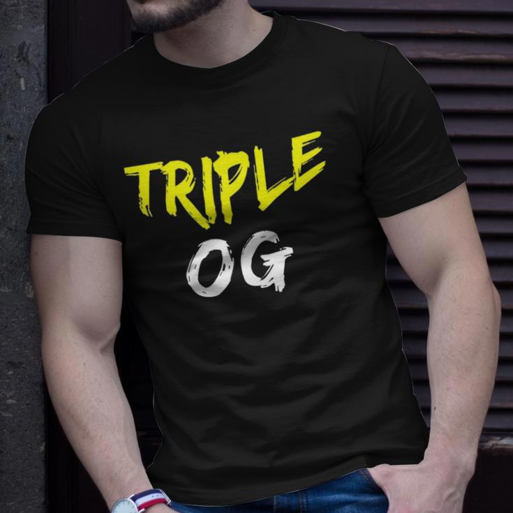 Triple Og Popular Hip Hop Urban Quote Original Gangster Unisex T-Shirt Gifts for Him
