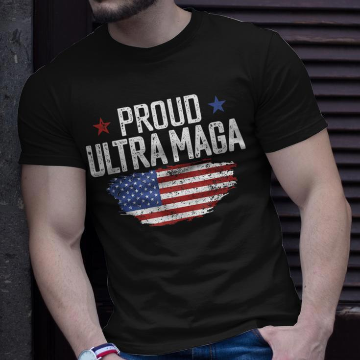 Ultra Maga American Flag Disstressed Proud Ultra Maga Unisex T-Shirt Gifts for Him
