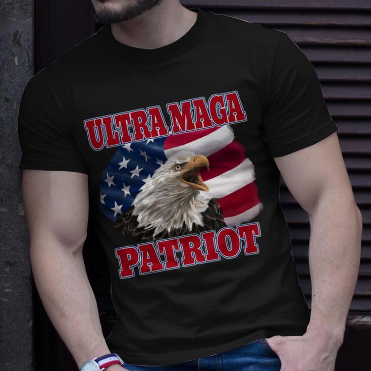 Ultra Maga Patriot American Eagle Us Flag Unisex T-Shirt Gifts for Him