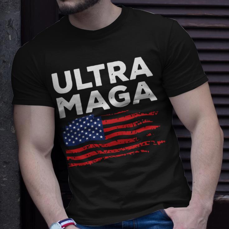 Ultra Maga Proud American Distressed Flag Patriotic Unisex T-Shirt Gifts for Him