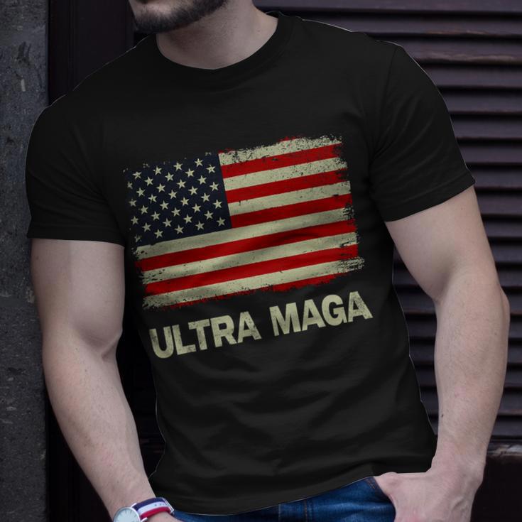 Ultra Maga United State Flag Unisex T-Shirt Gifts for Him