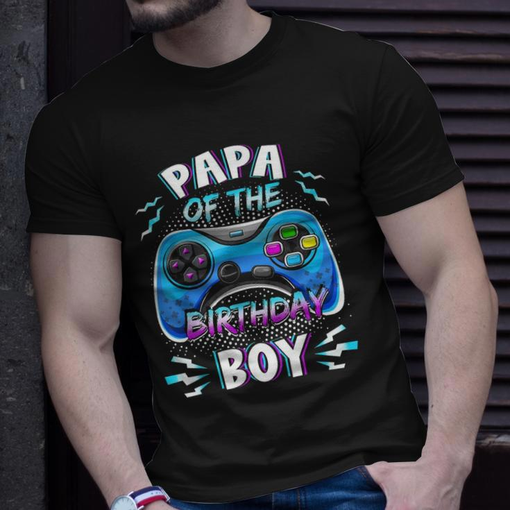 Video Game Birthday Party Papa Of The Birthday Boy Matching Unisex T-Shirt Gifts for Him