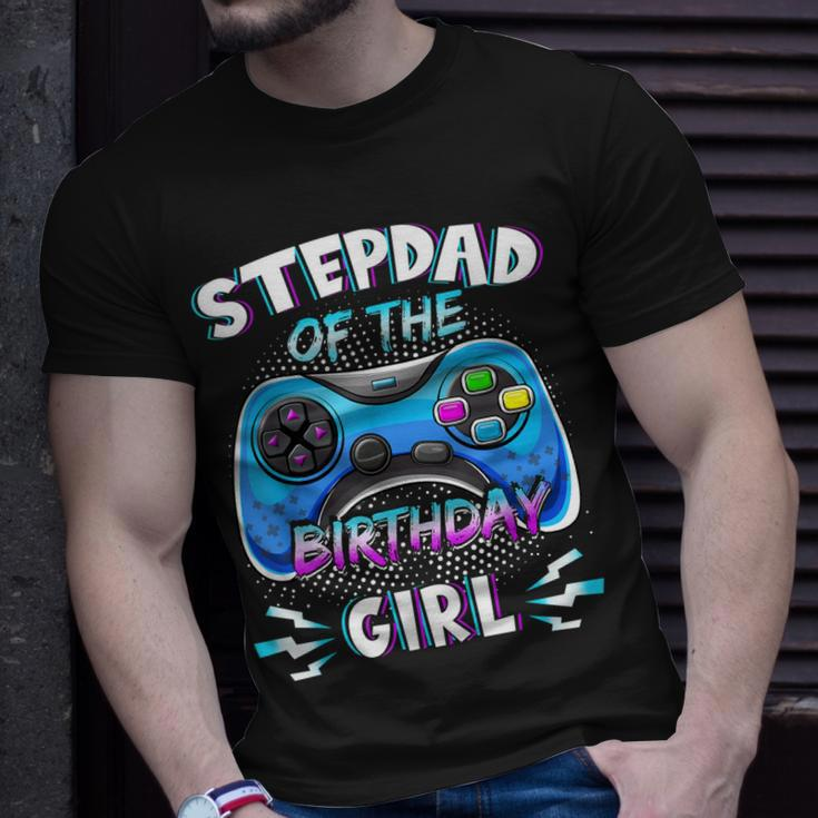 Video Game Birthday Party Stepdad Of The Bday Girl Matching Unisex T-Shirt Gifts for Him