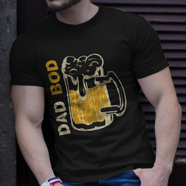 Vintage Its Not A Dad Bod Its Father Dad Figure Drinking Unisex T-Shirt Gifts for Him