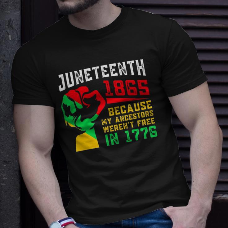 Vintage Juneteenth Day My Ancestors Werent Free In 1776 T-shirt Gifts for Him