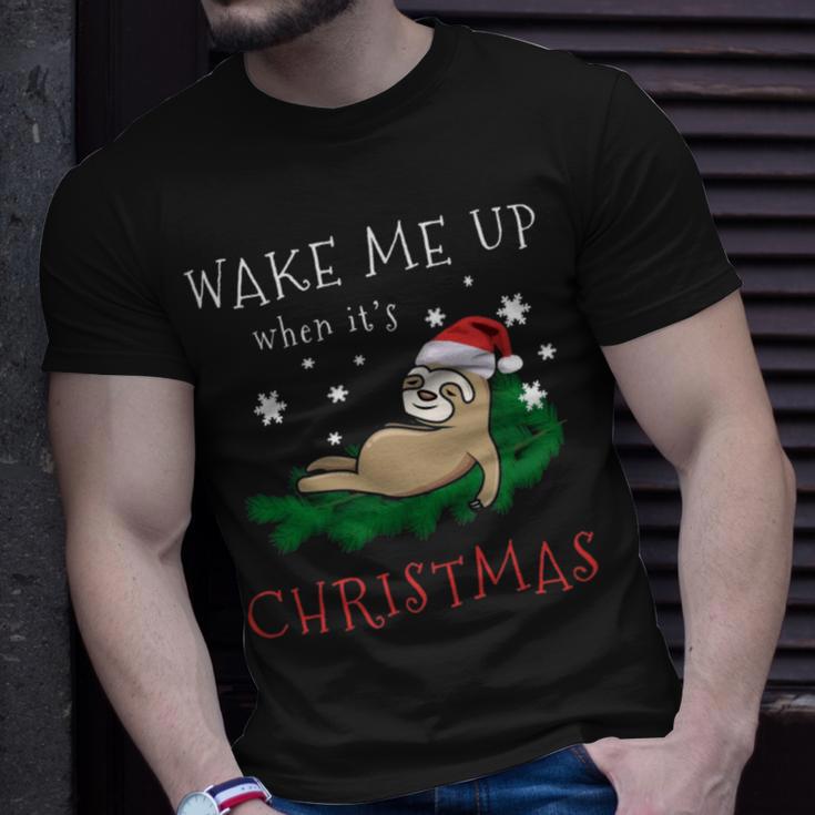 Wake Me Up When Its Christmas 820 Shirt Unisex T-Shirt Gifts for Him