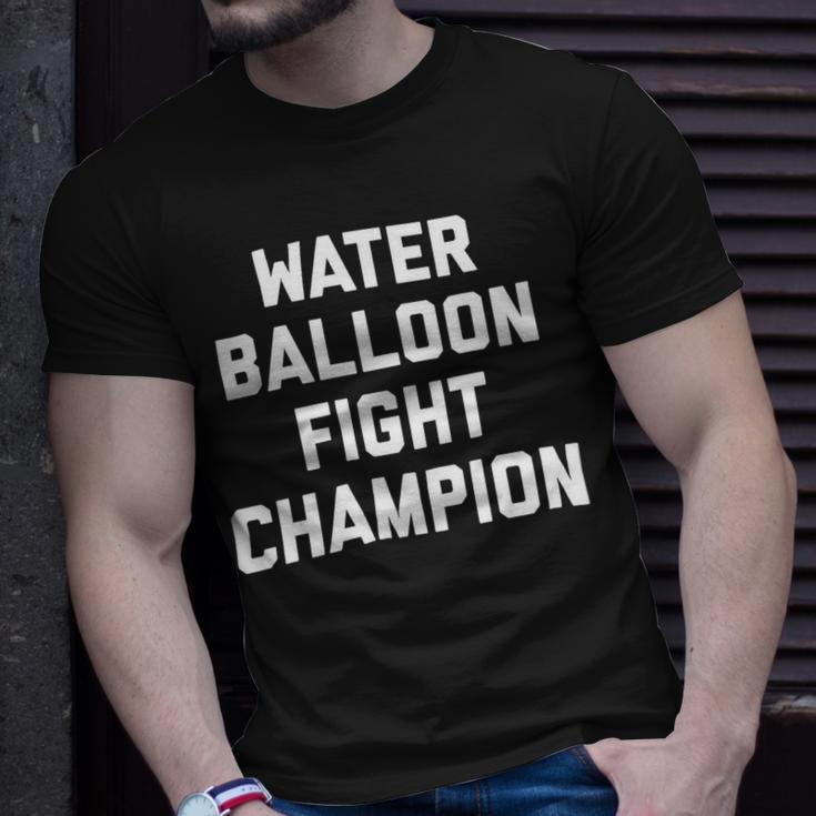 Water Balloon Fight Champion Summer Camp Games Picnic FamilyShirt Unisex T-Shirt Gifts for Him