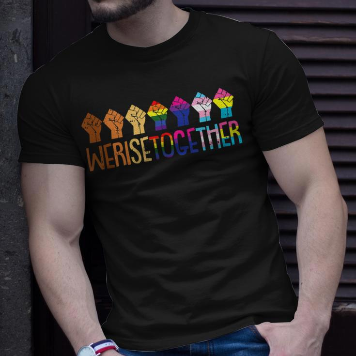 We Rise Together Lgbt Q Pride Social Justice Equality AllyUnisex T-Shirt Gifts for Him
