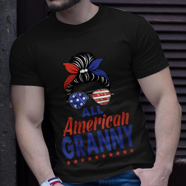 Womens All American Granny Grandma Sunglasses Usa Flag 4Th Of July Unisex T-Shirt Gifts for Him