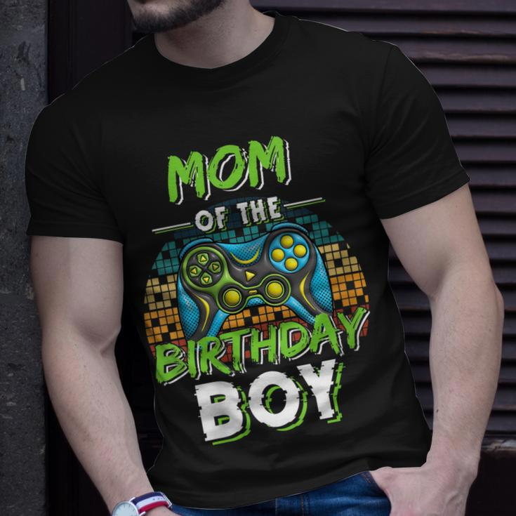 Womens Mom Of The Birthday Boy Matching Video Gamer Birthday Party Unisex T-Shirt Gifts for Him