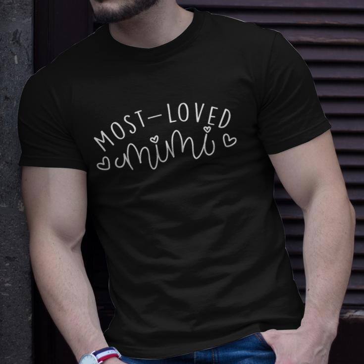 Womens Most Loved Mimi Grandma Grandmother Lover Gift Unisex T-Shirt Gifts for Him