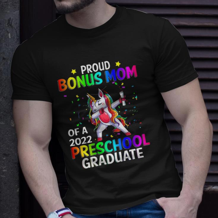 Womens Proud Bonus Mom Of A 2022 Preschool Graduate Unicorn Unisex T-Shirt Gifts for Him