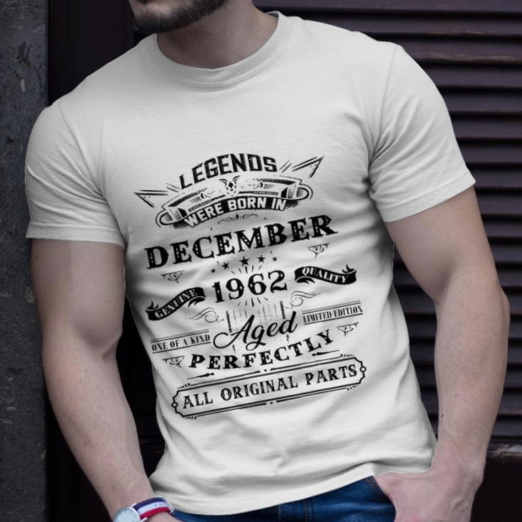 60Th Birthday Gift Legends Born In December 1962 60 Yrs Old Unisex T-Shirt Gifts for Him