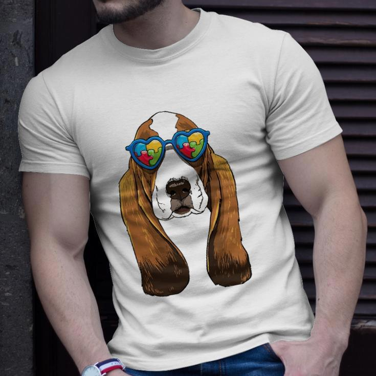 Autism Awareness Basset Hound Dog Puzzle Boys Kids Unisex T-Shirt Gifts for Him