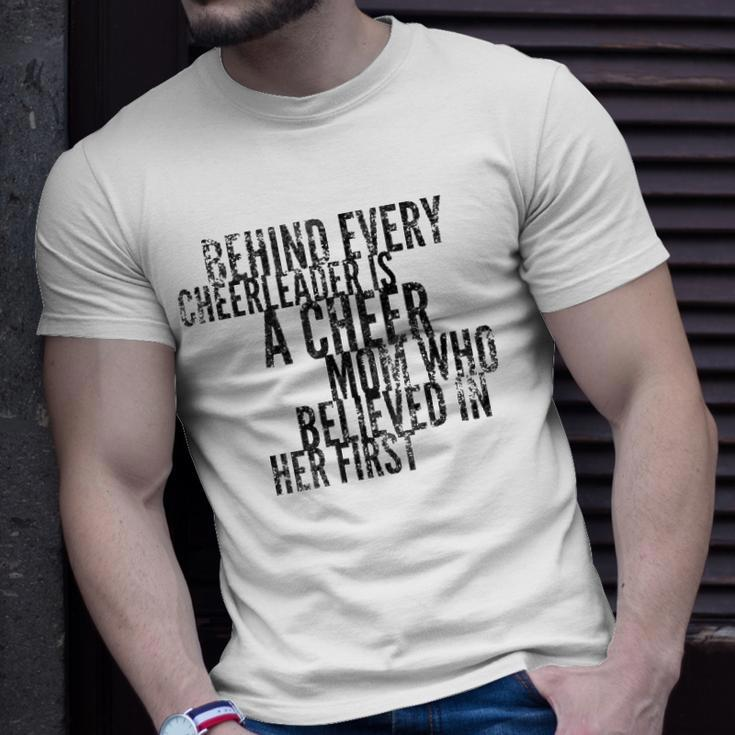 Behind Every Cheerleader - Mom That Believed - Proud Cheer Unisex T-Shirt Gifts for Him